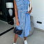 Robe en denim sans manches décontractée avec cintrage à la taille