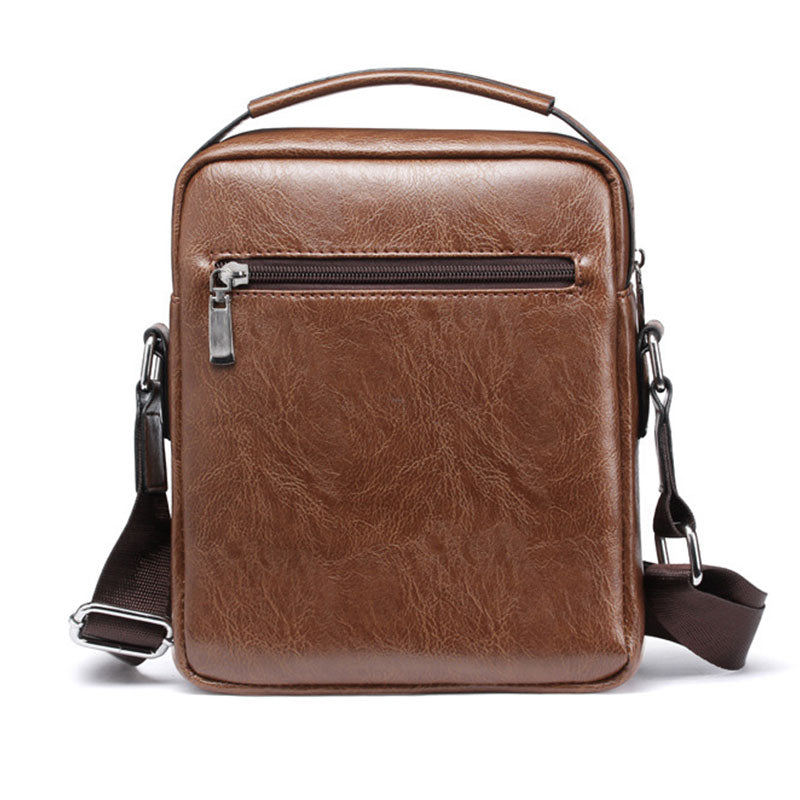 Casual Men Shoulder Bag Vintage Crossbody Bags High Quality Male Bag PU Leather Handbag Capacity Men Messenger Bags Tote Bag - Korvel