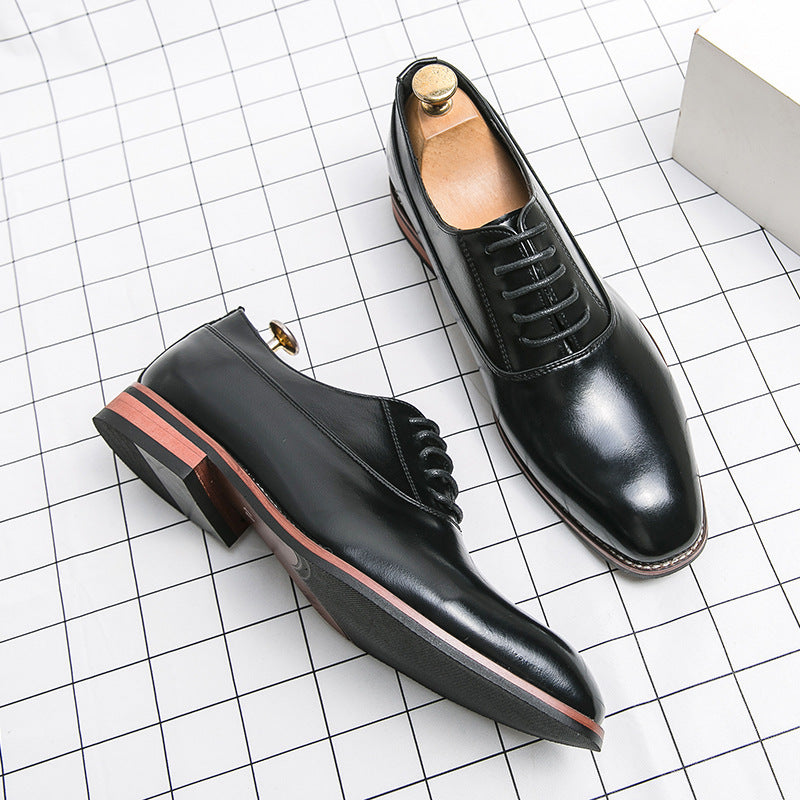 Zapatillas de cuero premium para hombre con cordones