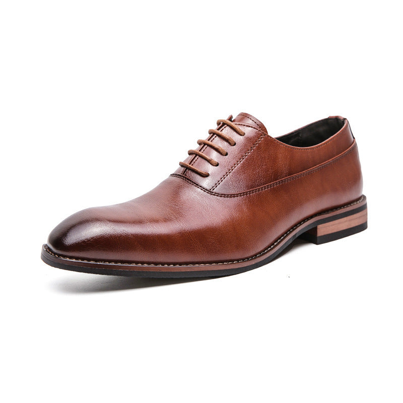 Zapatillas de cuero premium para hombre con cordones