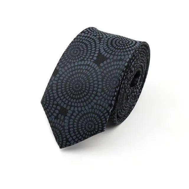 Cravate Fine Décontractée pour Hommes - Design Rayé Élégant