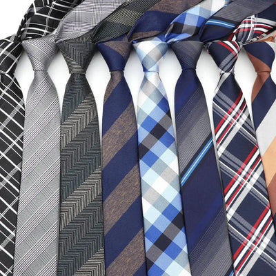 Casual Skinny Necktie for Men - Stylish Striped Design