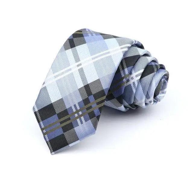 Cravate Fine Décontractée pour Hommes - Design Rayé Élégant