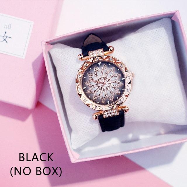 Reloj de Pulsera para Mujer Elegante Cielo Estrellado con Rhinestones