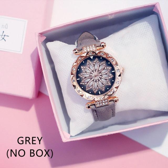 Reloj de Pulsera para Mujer Elegante Cielo Estrellado con Rhinestones