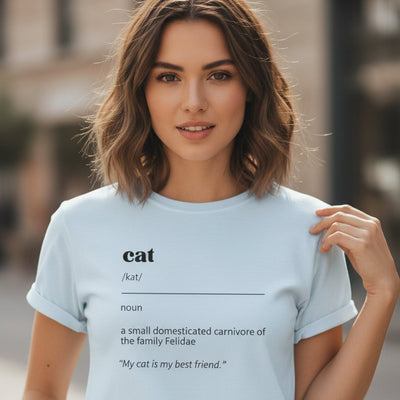 Camiseta Softstyle para Mujer con Definición de Gato