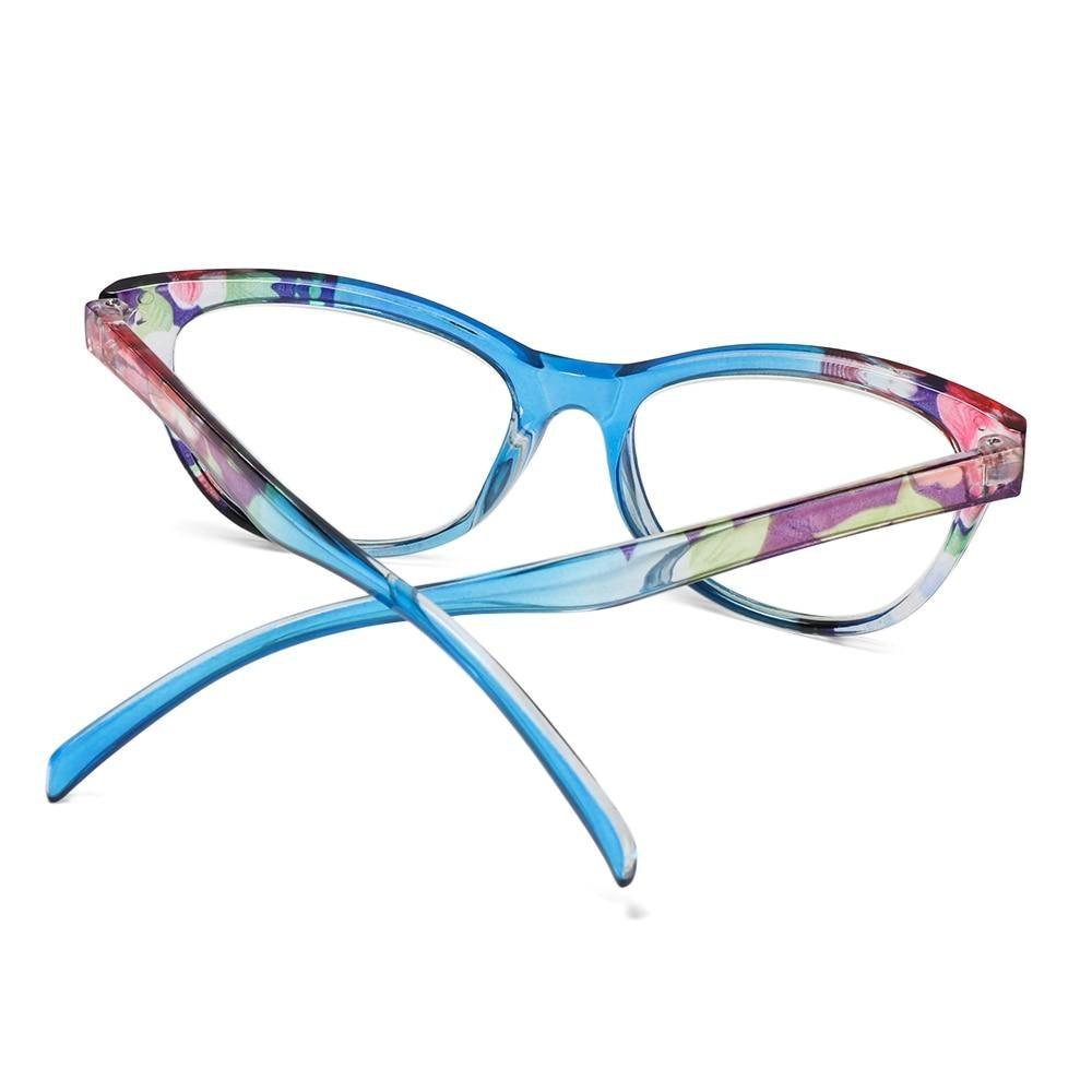 Stylish Cat Eye Reading Glasses for Men and Women - Lightweight Anti-Glare Eyewear with Blue Light Protection (+1.00 to +4.0) - Korvel
