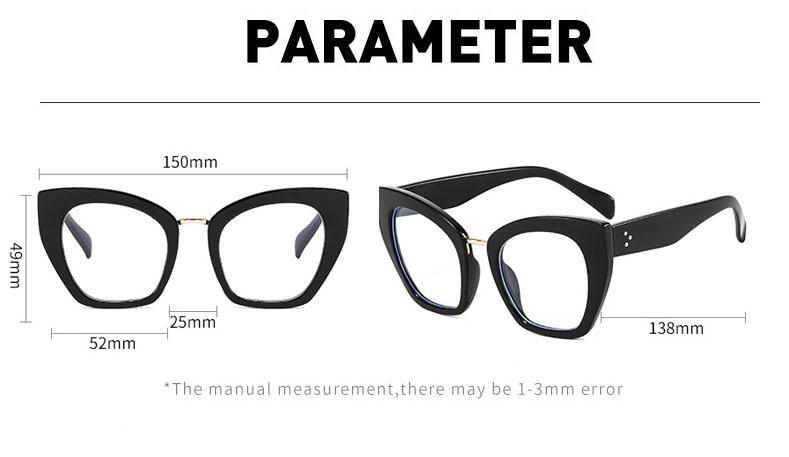 Lunettes de blocage de la lumière bleue en forme d'yeux de chat pour hommes et femmes