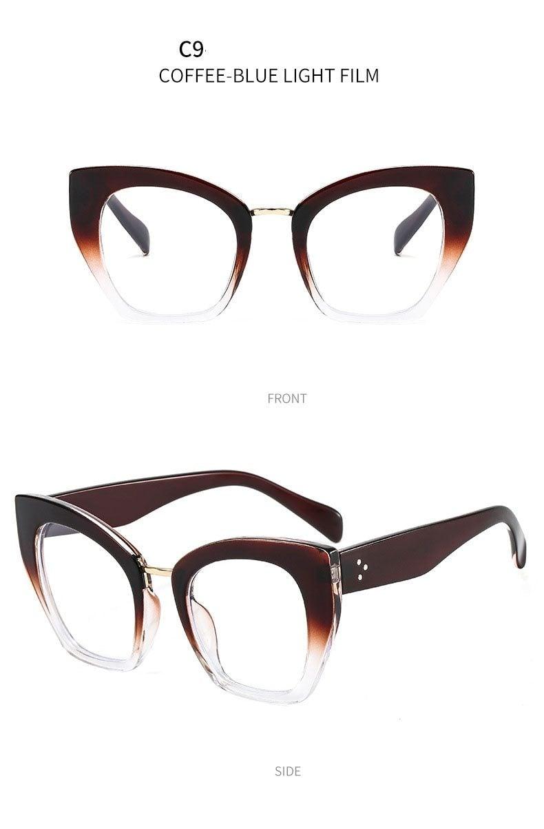 Lunettes de blocage de la lumière bleue en forme d'yeux de chat pour hommes et femmes