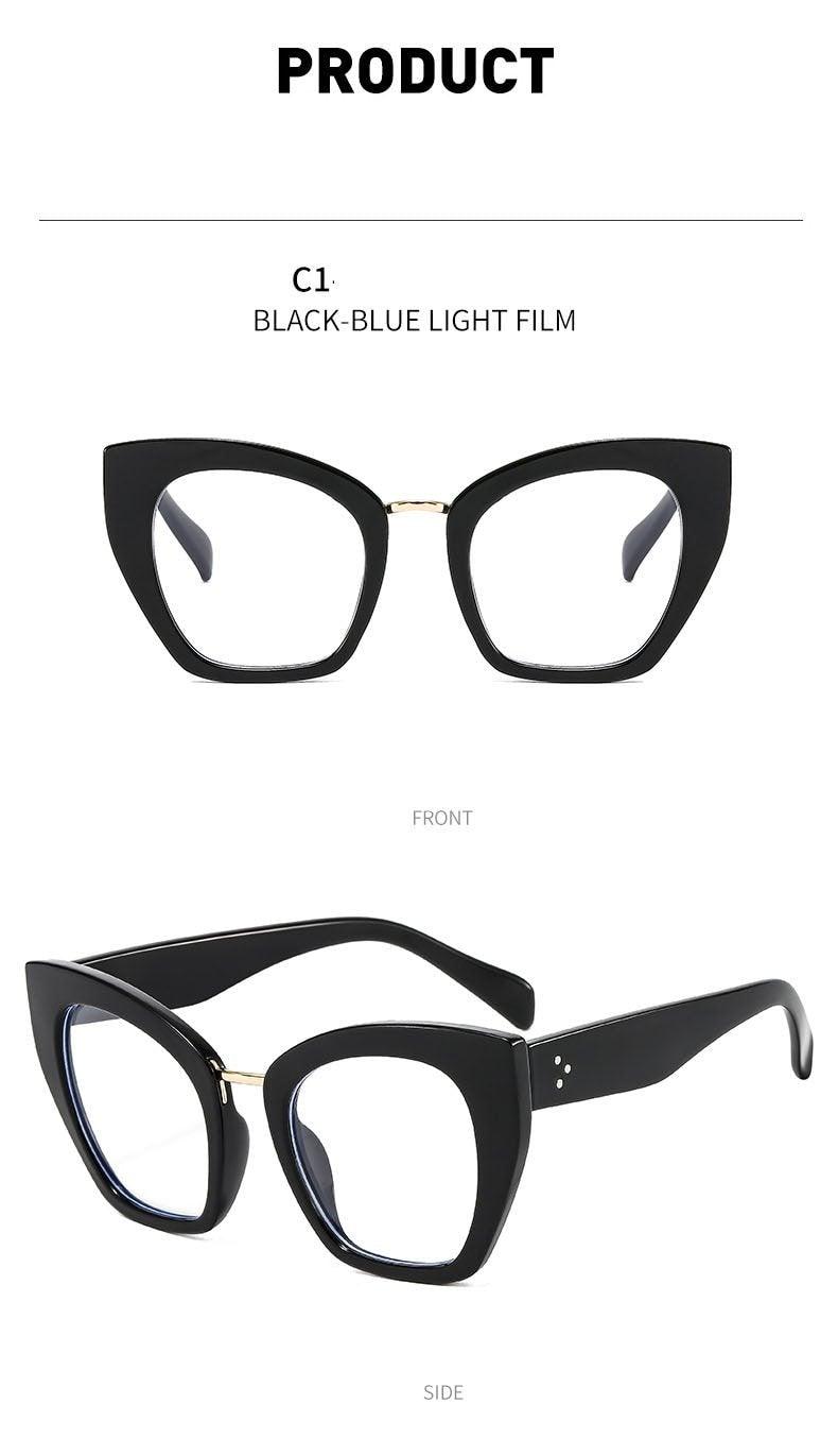Lunettes de blocage de la lumière bleue en forme d'yeux de chat pour hommes et femmes