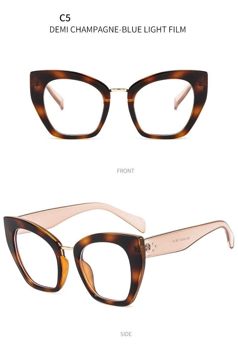 Lunettes de blocage de la lumière bleue en forme d'yeux de chat pour hommes et femmes