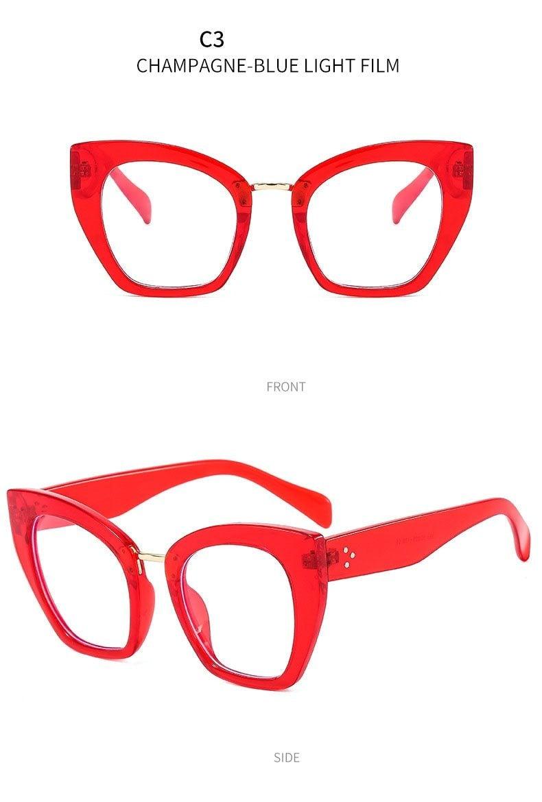 Lunettes de blocage de la lumière bleue en forme d'yeux de chat pour hommes et femmes