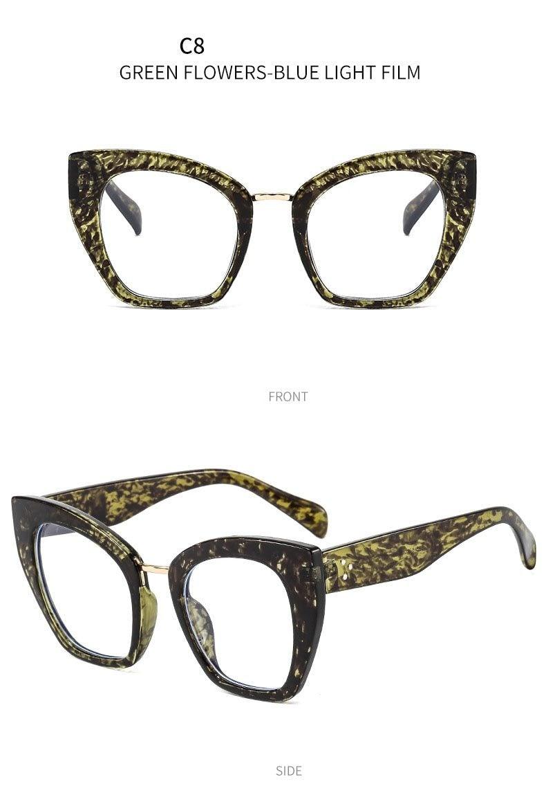 Lunettes de blocage de la lumière bleue en forme d'yeux de chat pour hommes et femmes