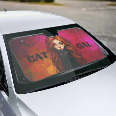 Pare-soleil Cat Gal pour voiture - Protection élégante pour les amoureux des chats