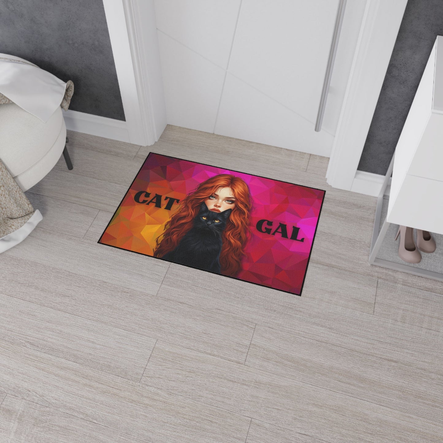 Cat Gal Heavy Duty Floor Mat – Stylish & Durable for Cat Lovers