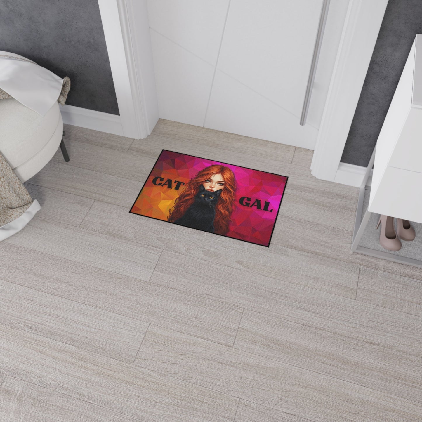Cat Gal Heavy Duty Floor Mat – Stylish & Durable for Cat Lovers