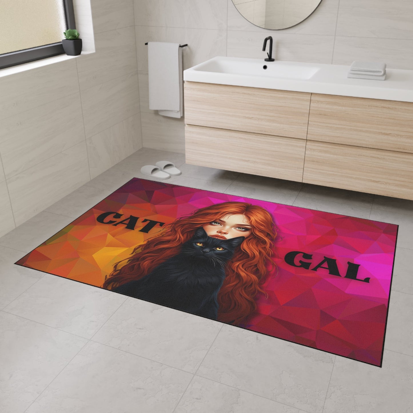 Cat Gal Heavy Duty Floor Mat – Stylish & Durable for Cat Lovers