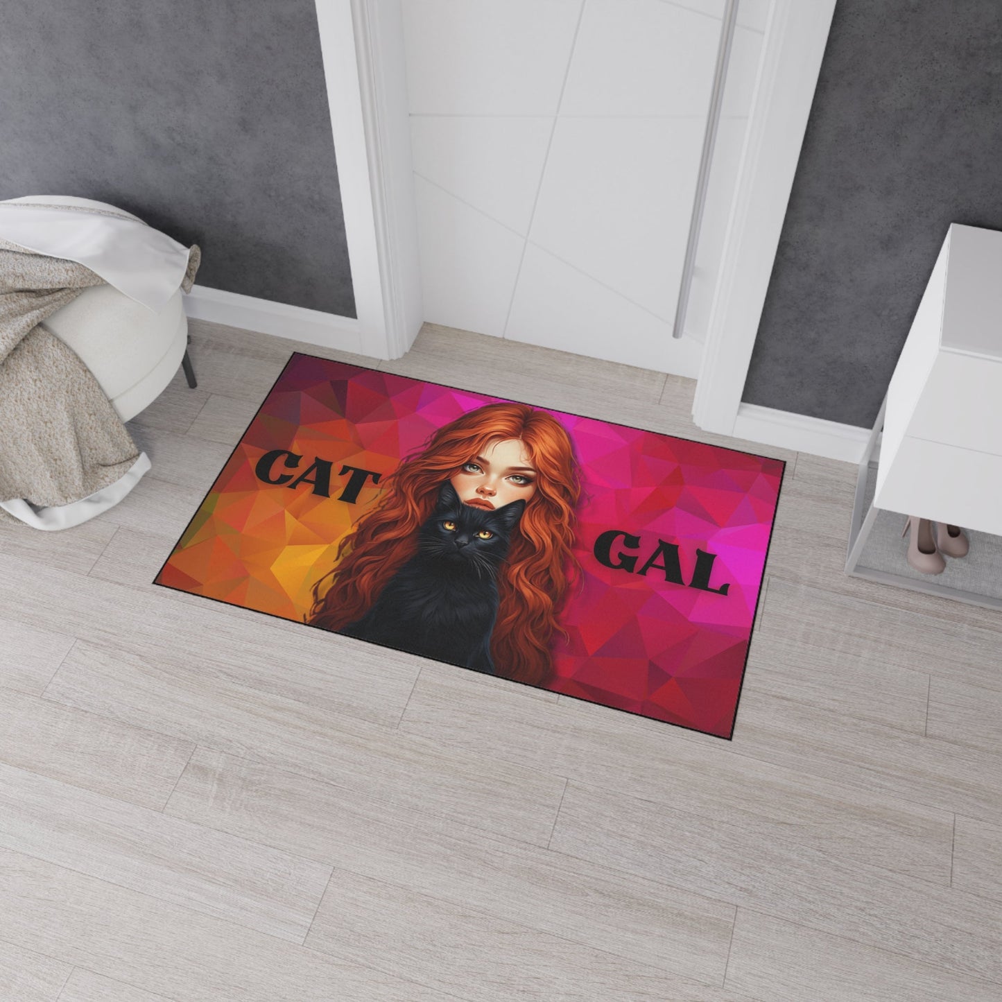 Cat Gal Heavy Duty Floor Mat – Stylish & Durable for Cat Lovers