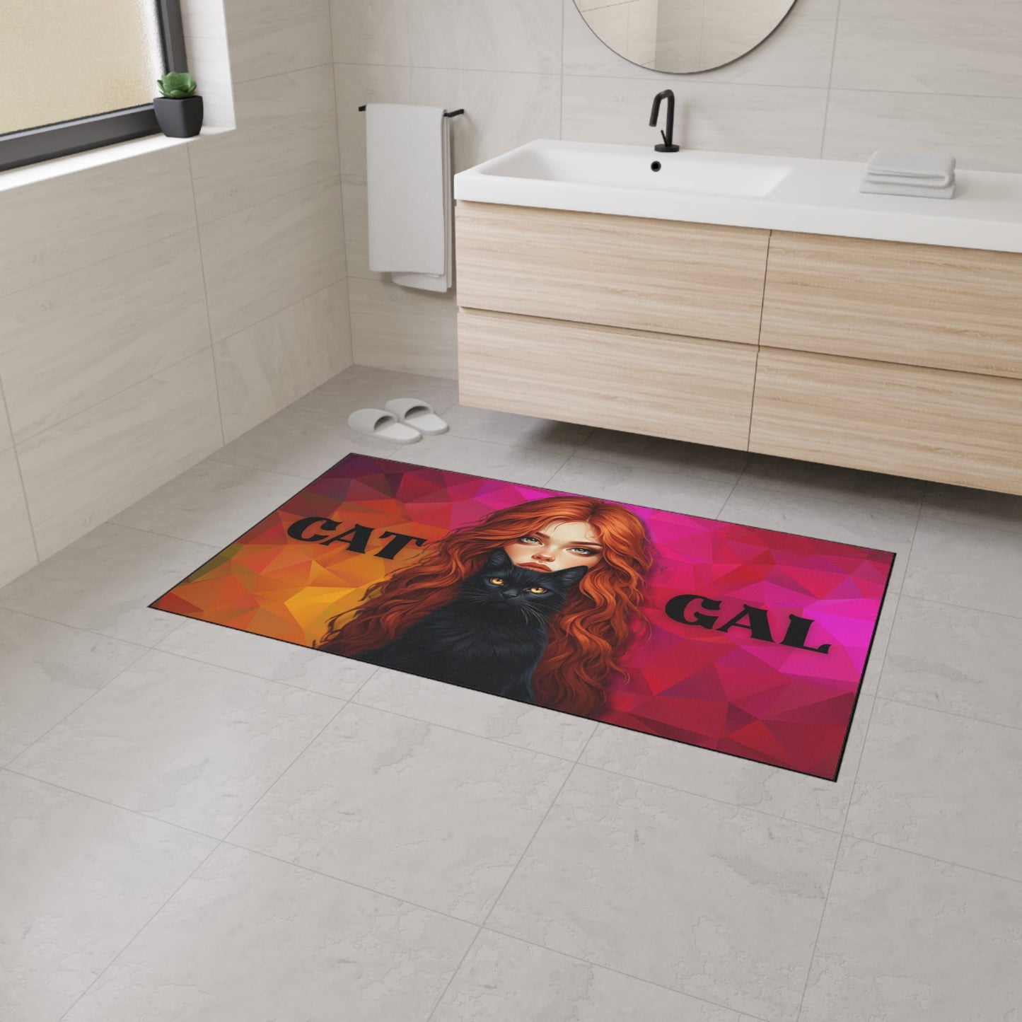 Cat Gal Heavy Duty Floor Mat – Stylish & Durable for Cat Lovers