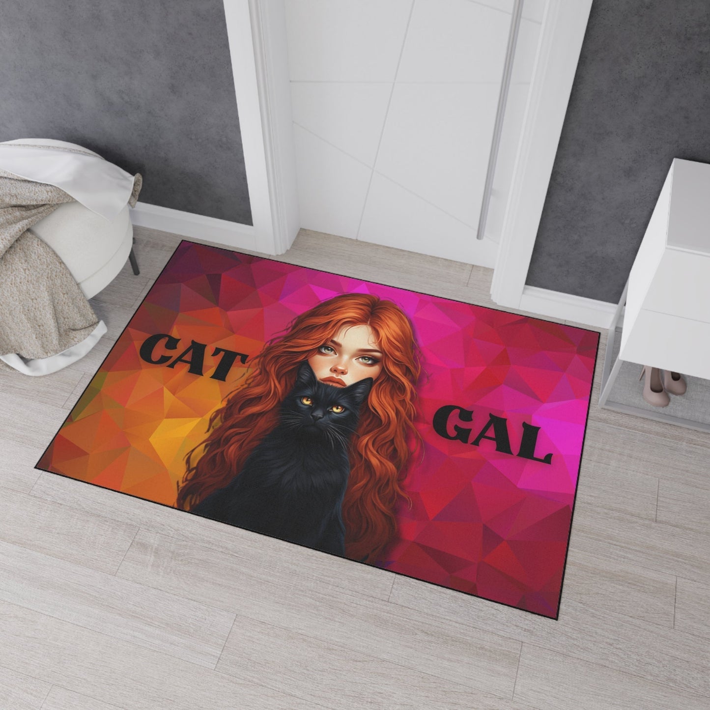 Cat Gal Heavy Duty Floor Mat – Stylish & Durable for Cat Lovers