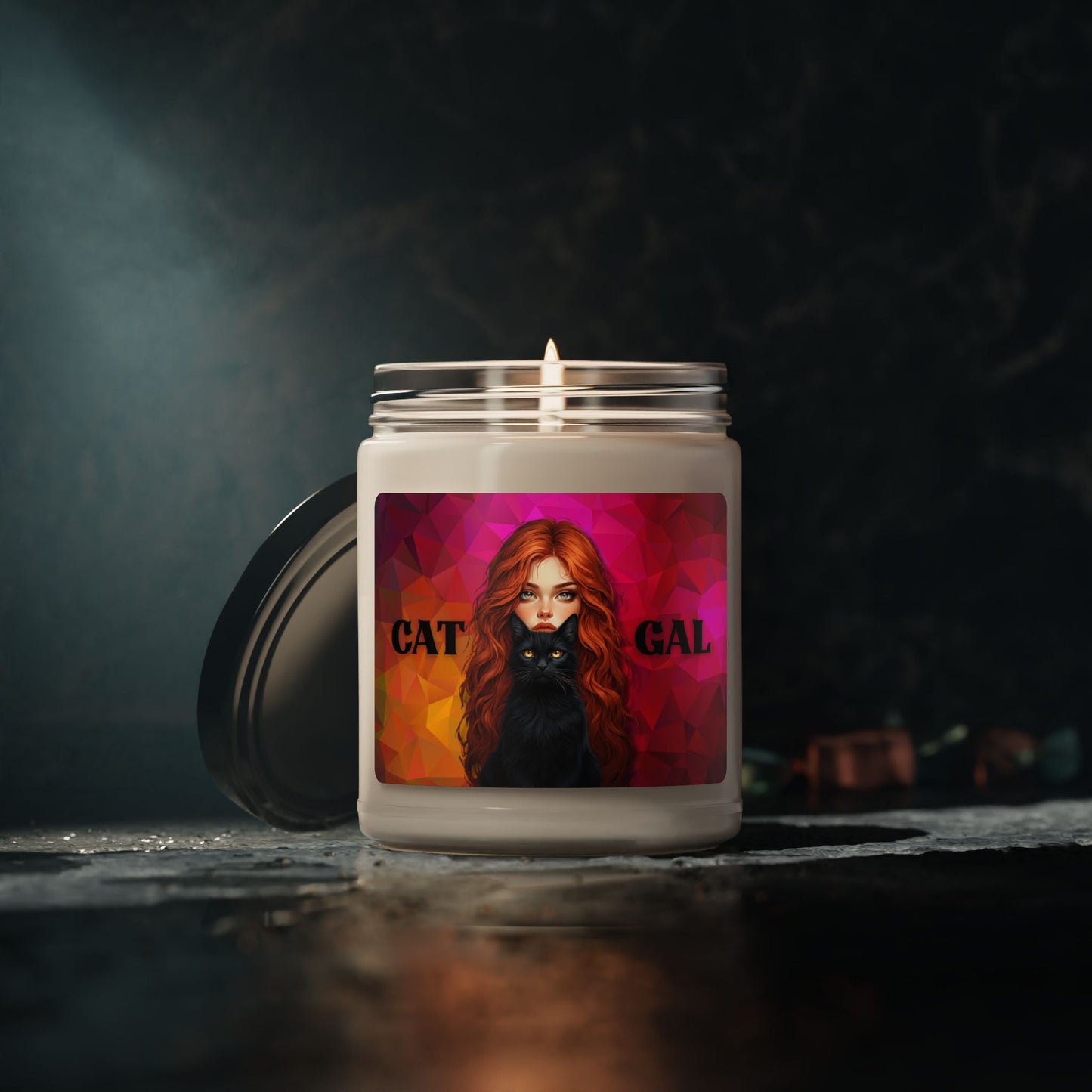 Bougie parfumée en soja Cat Gal | Bougie audacieuse pour les amoureux des chats