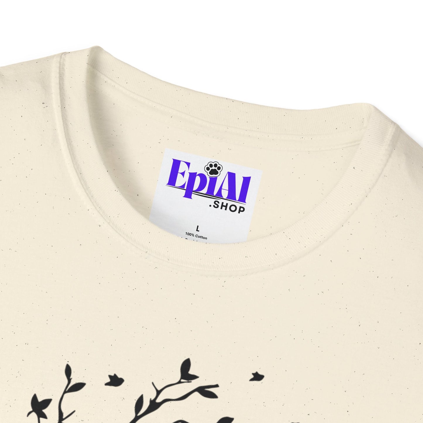 Camiseta Unisex Softstyle Gato en un Árbol