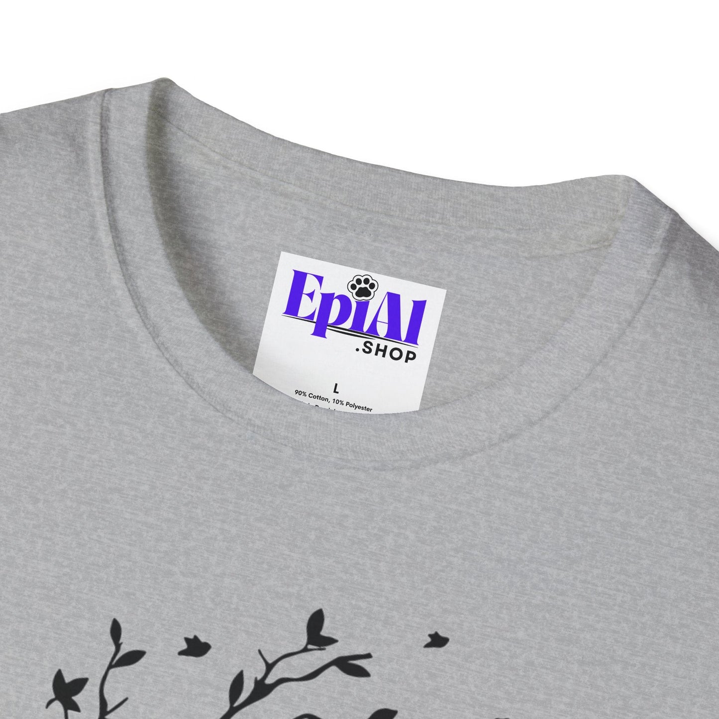 Camiseta Unisex Softstyle Gato en un Árbol