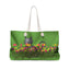 Sac de week-end Chat dans les fleurs sauvages