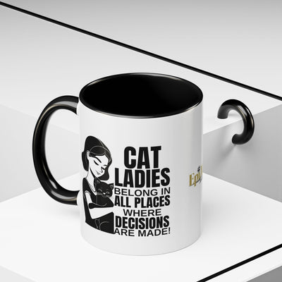 Taza de acento Cat Ladies Belong
