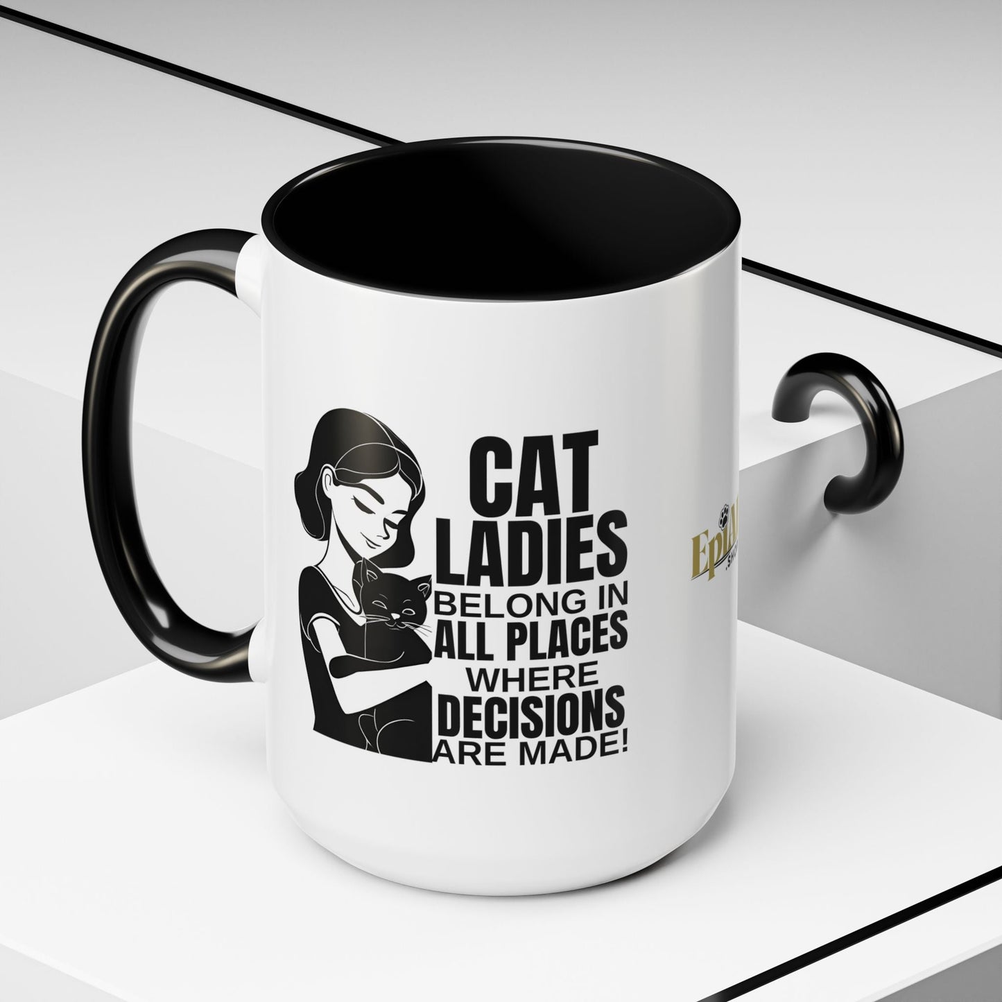 Taza de acento Cat Ladies Belong