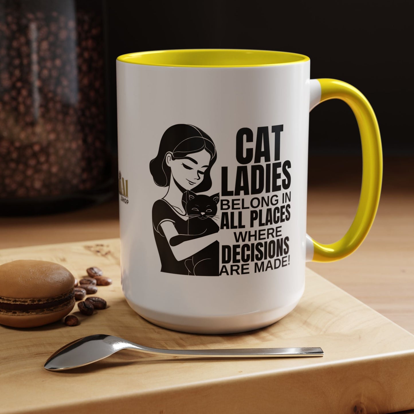 Taza de acento Cat Ladies Belong