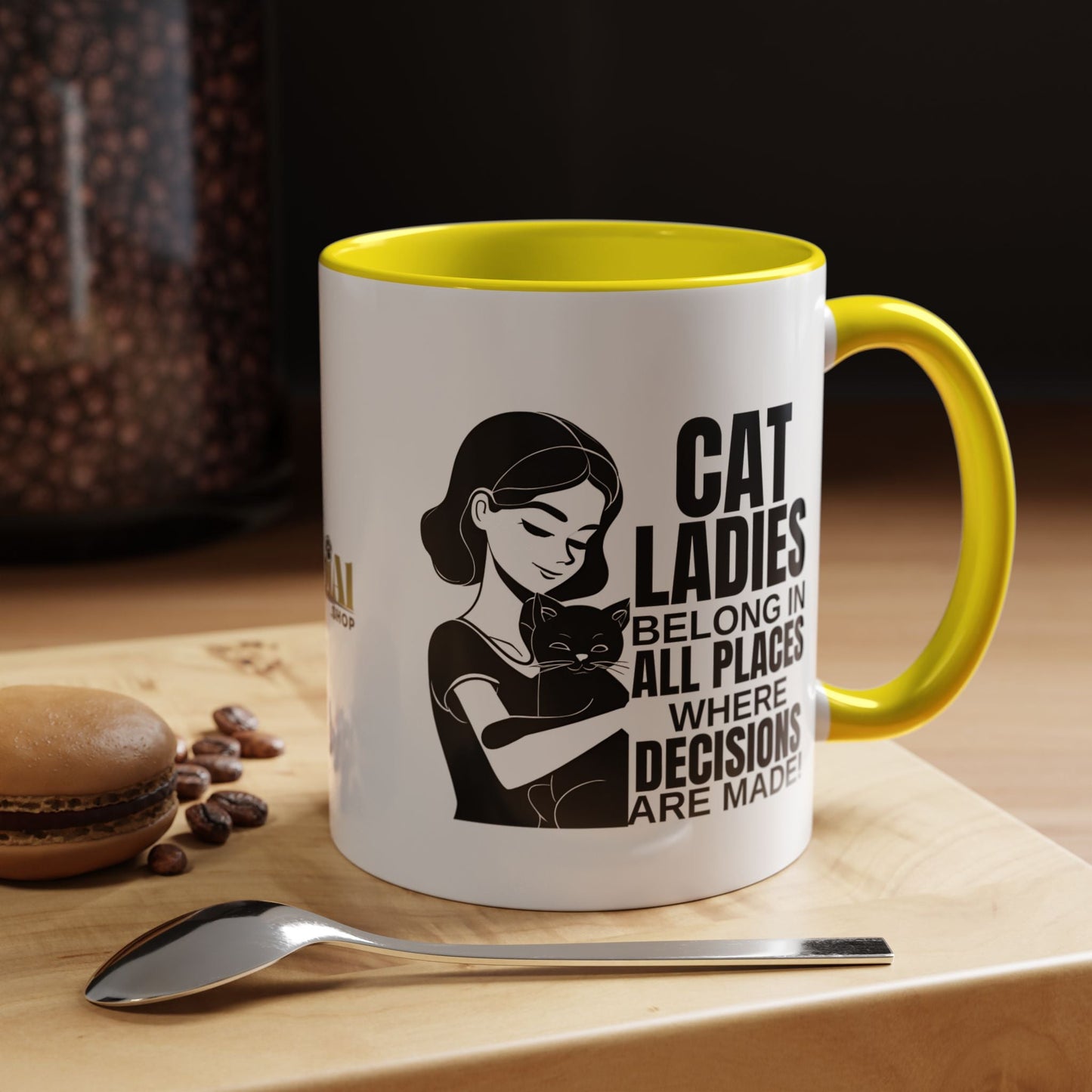 Taza de acento Cat Ladies Belong