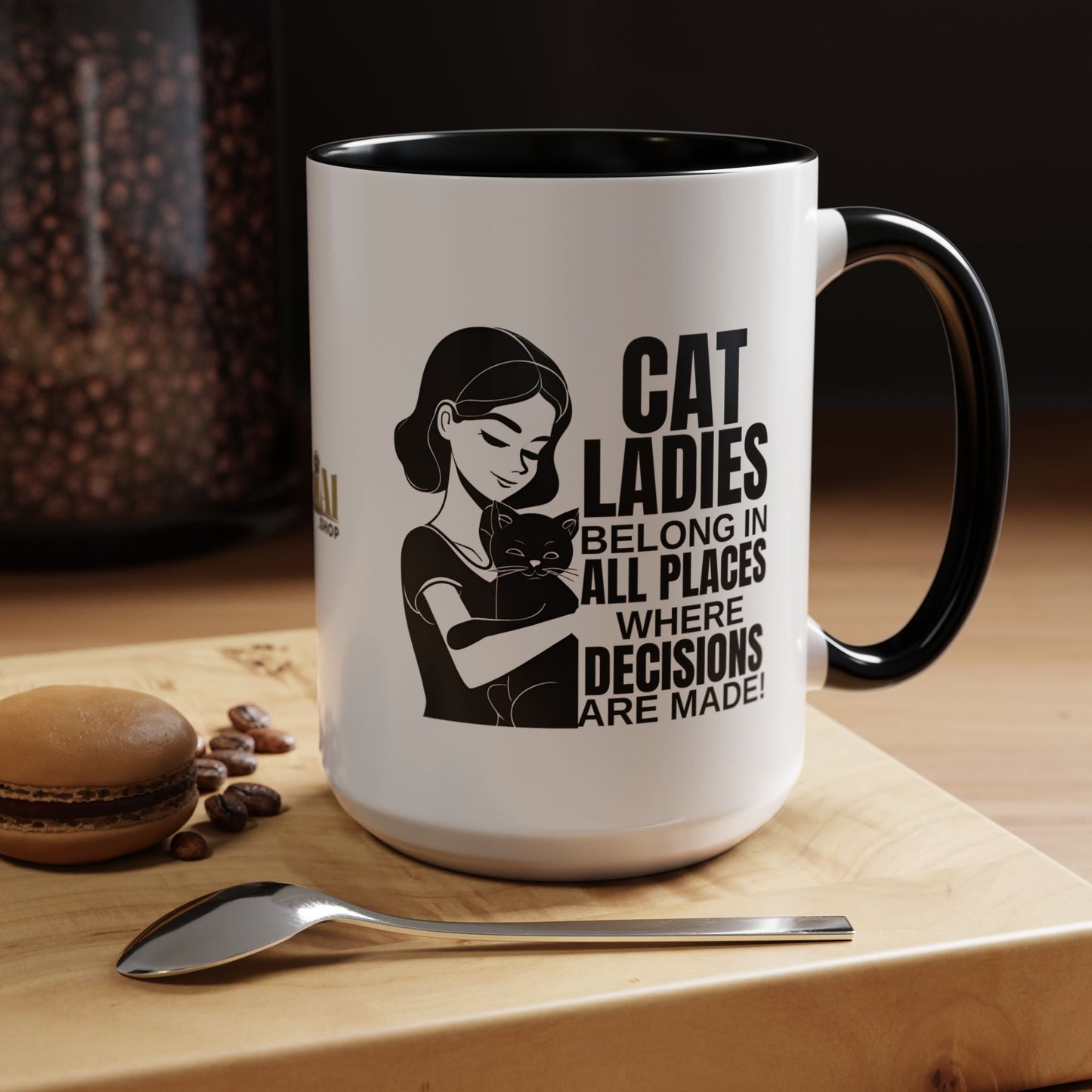 Taza de acento Cat Ladies Belong