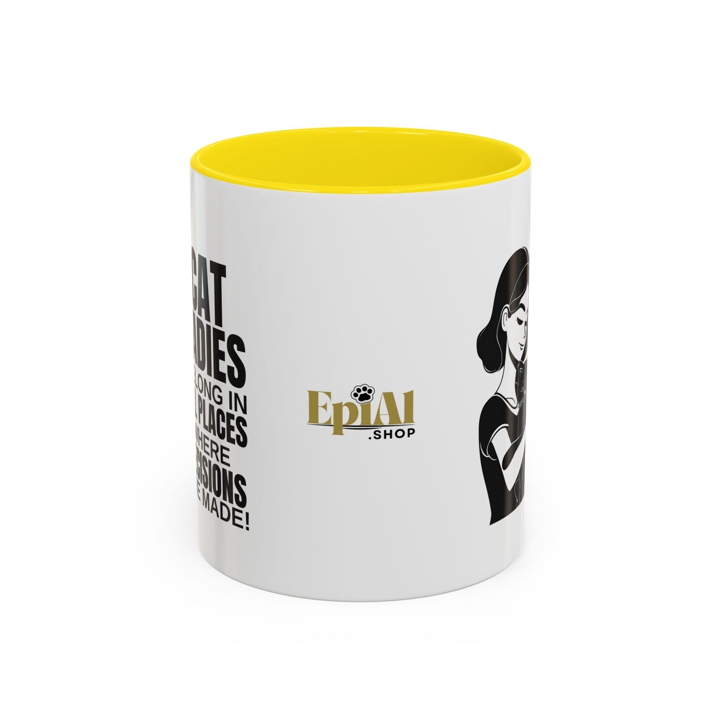 Taza de acento Cat Ladies Belong