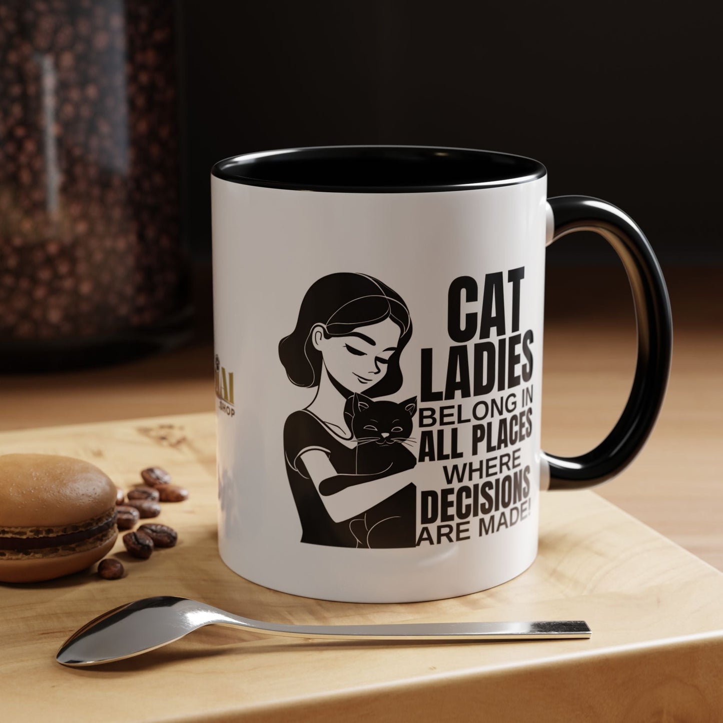Taza de acento Cat Ladies Belong