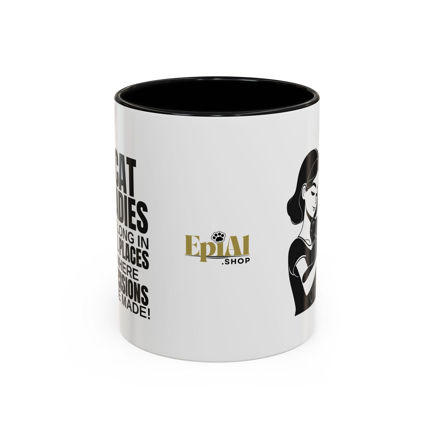 Taza de acento Cat Ladies Belong