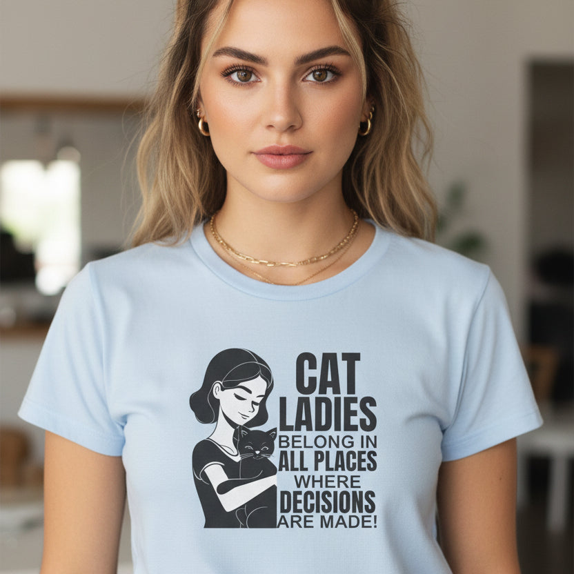 Empowered Cat Lovers Softstyle Tee - Where Choices Blossom