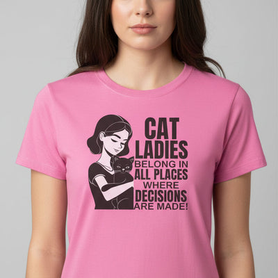 Empowered Cat Lovers Softstyle Tee - Where Choices Blossom