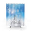 Elegant Blue & White Cat-Themed Shower Curtain - Korvel