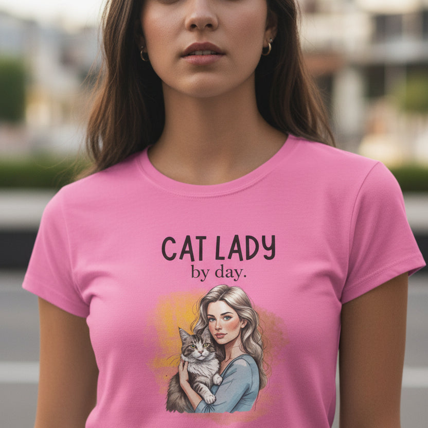 Camiseta Cat Lady Softstyle