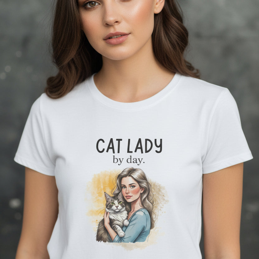 Camiseta Cat Lady Softstyle