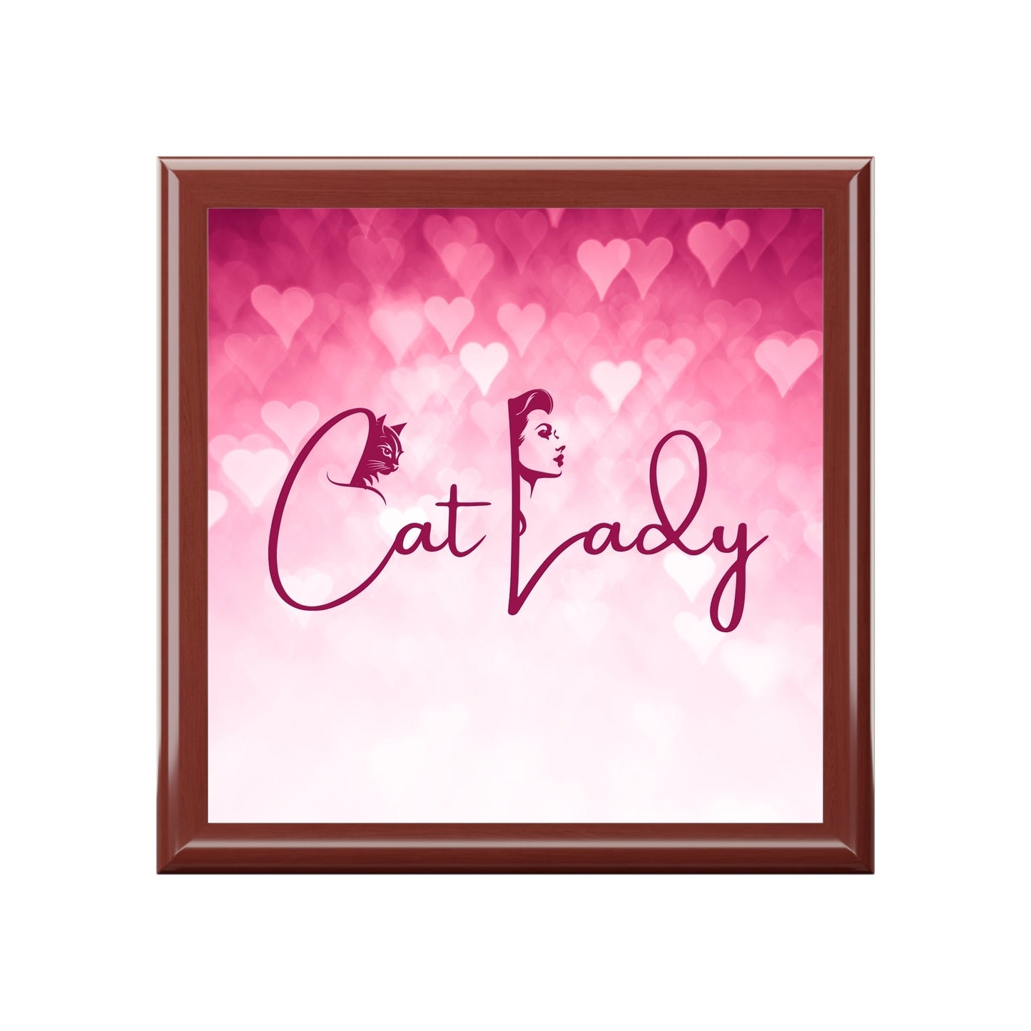 Caja de Joyería Corazones de Gato - Un Regalo Encantador para Amantes de los Gatos