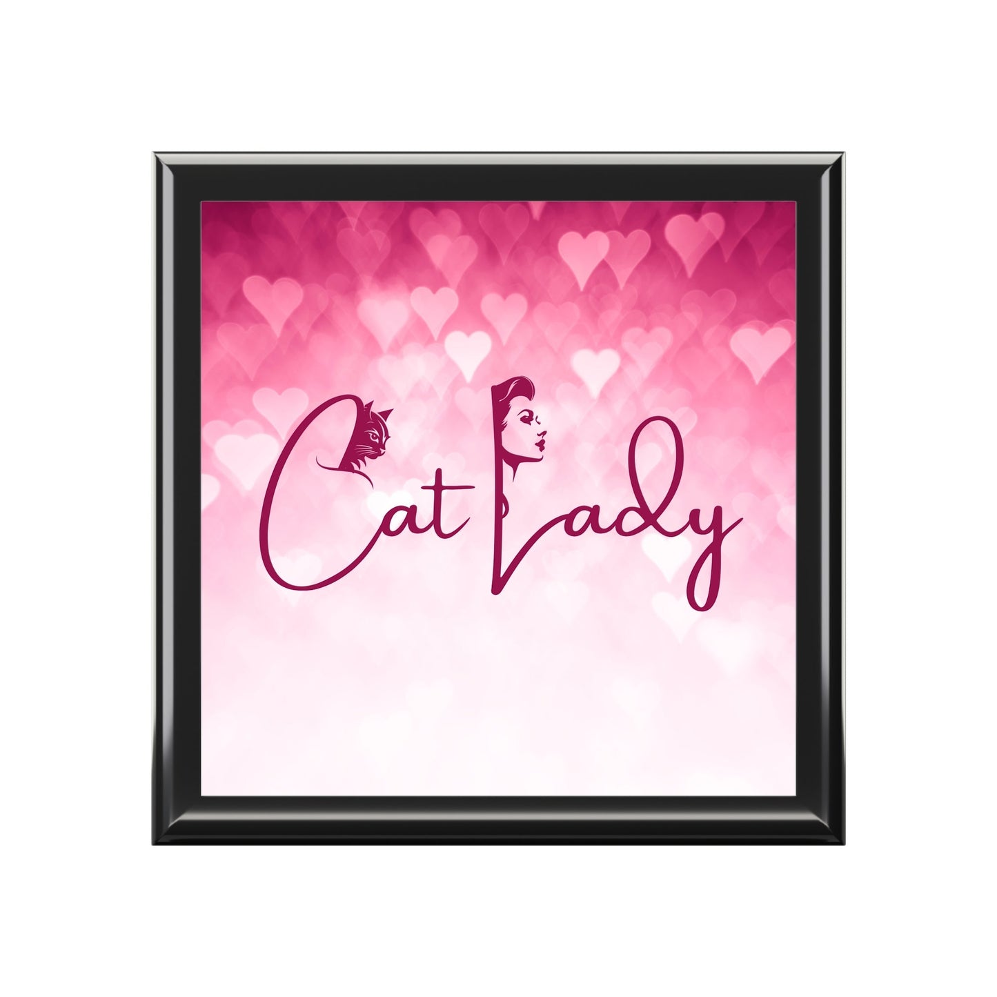 Caja de Joyería Corazones de Gato - Un Regalo Encantador para Amantes de los Gatos