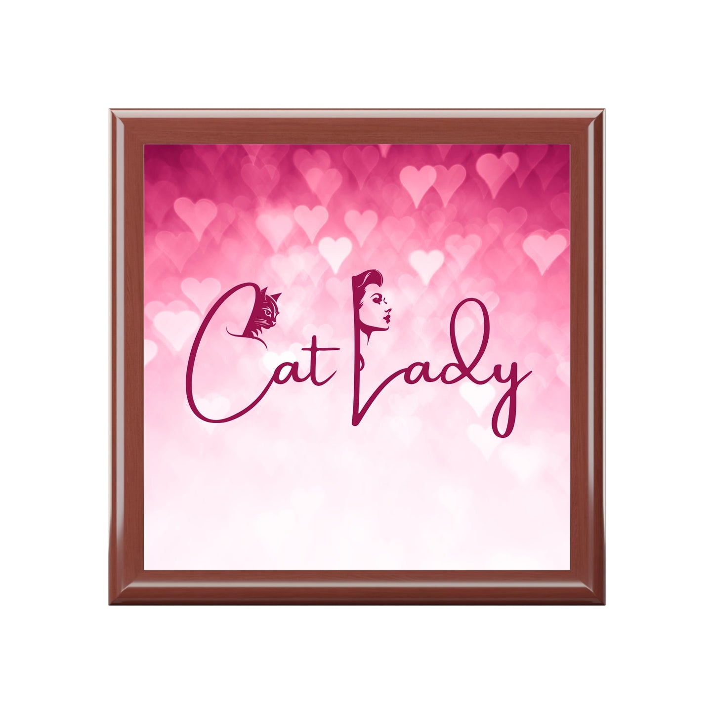 Caja de Joyería Corazones de Gato - Un Regalo Encantador para Amantes de los Gatos