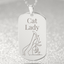 Cat Lady Legs Engraved Necklace