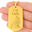 Cat Lady Legs Engraved Necklace