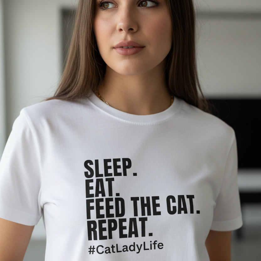 Camiseta Softstyle para Mujeres Cat Lady Life