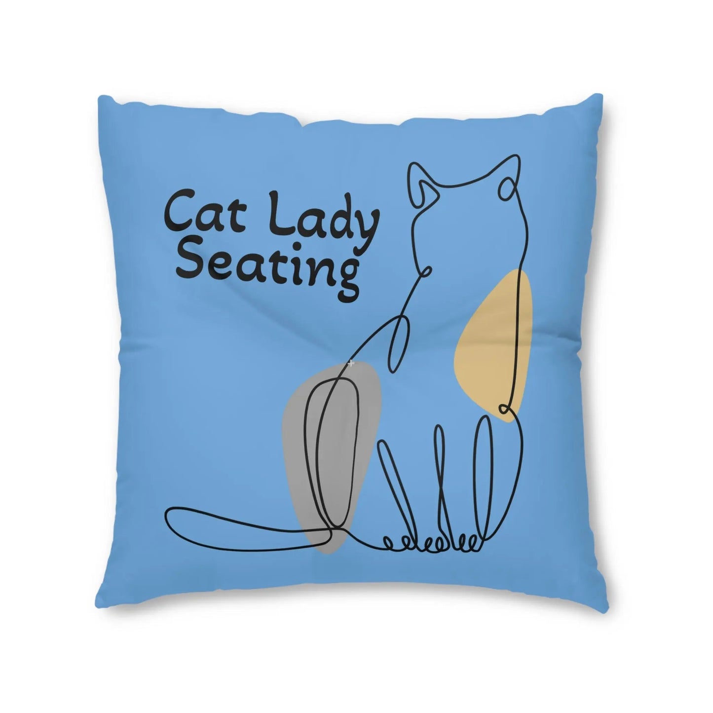 Cat Lady Tufted Floor Pillow - Customizable Comfort