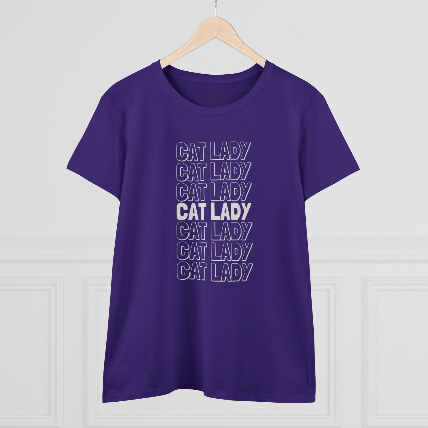 Cat Lady Women's Midweight Cotton Tee
