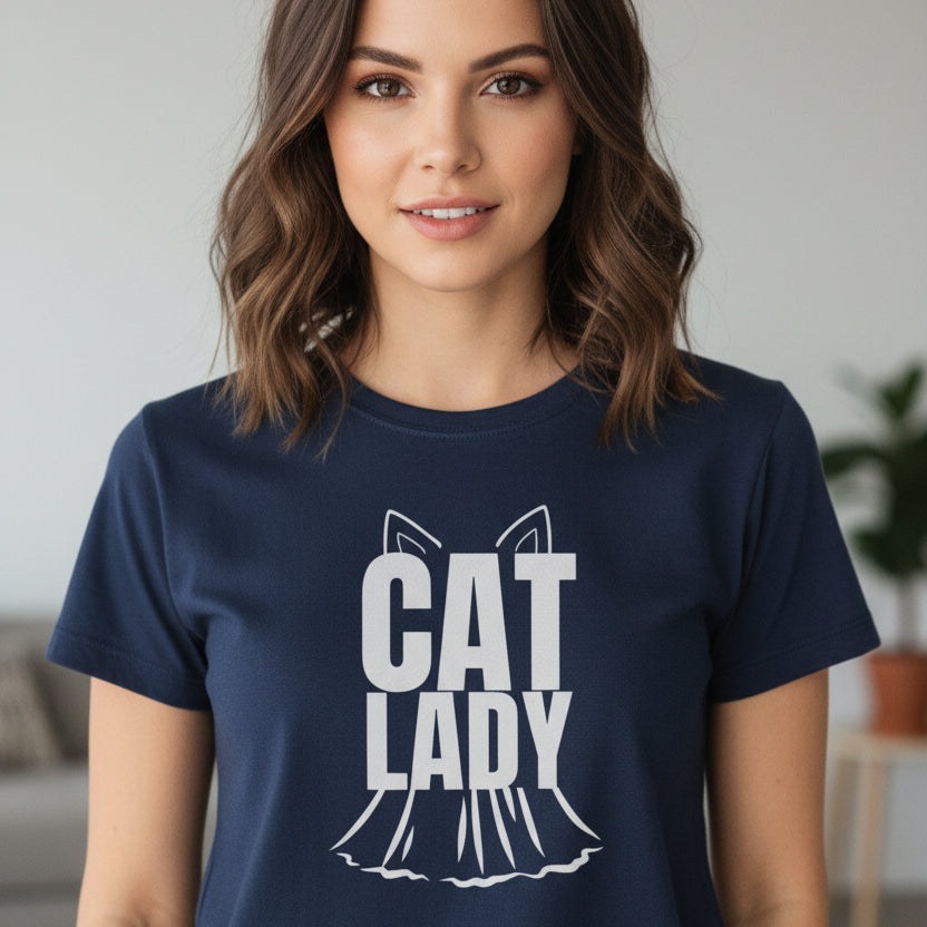 Camiseta Softstyle para Mujeres Cat Lady